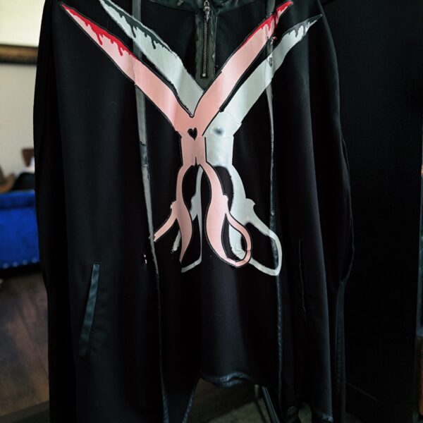 DISTRESSED Scissors Bat Wing Cloak Poncho L/XL/XXL (ONLY 1 EVER MADE)