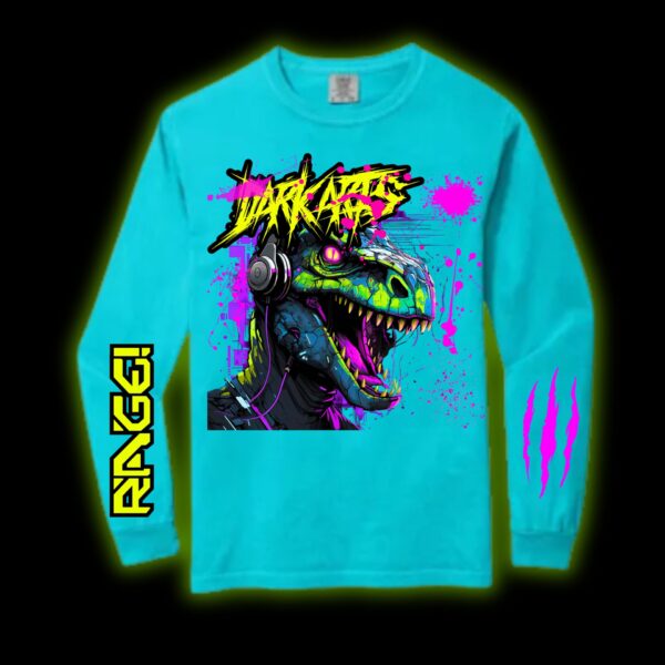 NEON Jurassic Rage Long Sleeve 100% Cotton (FREE DARKER HARDER LOUDER CD INCLUDED)