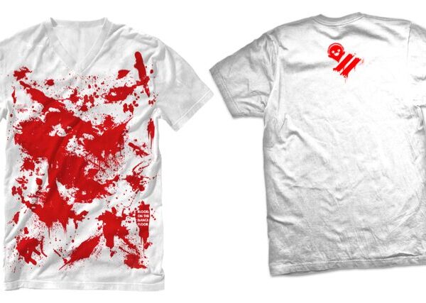BOTDF - White Bloody V Neck (FREE ATR ALBUM INCLUDED)