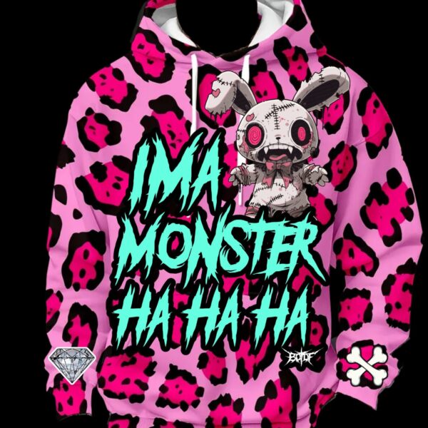 IMA MONSTER NEON LEOPARD HOODIE 1:1 Size L ***SUPER RARE***