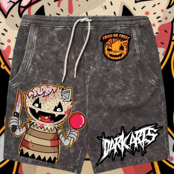 Dark Arts - Vintage Acid Wash Lounge Shorts