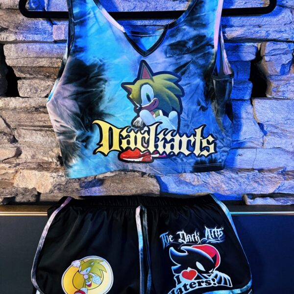 Dark Arts - Blue Tie Dye Top + Lounge Shorts Set