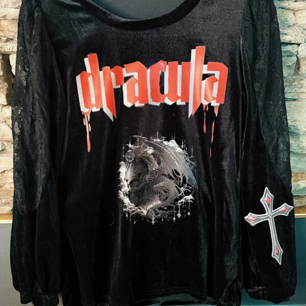 Dracula Velvet Lace Shirt 1:1 Size M-L