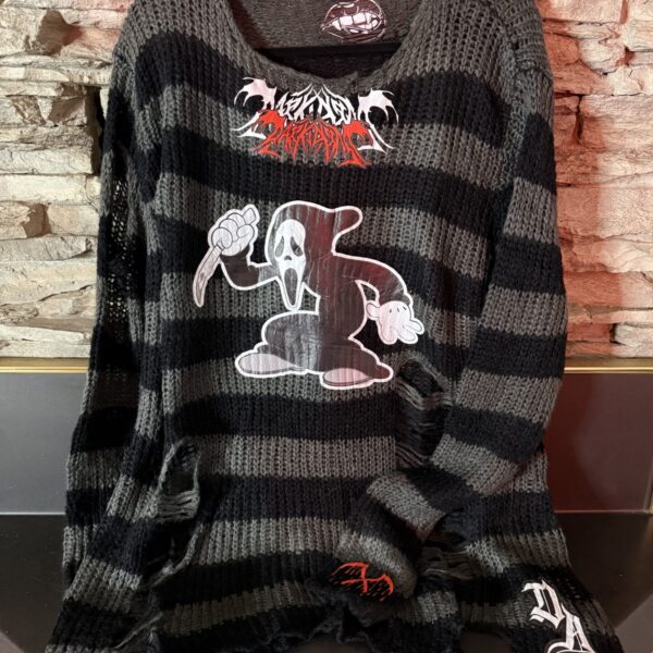 Dark Arts - Classic Scream Distressed Lite Sweater 1:1 Size M-L