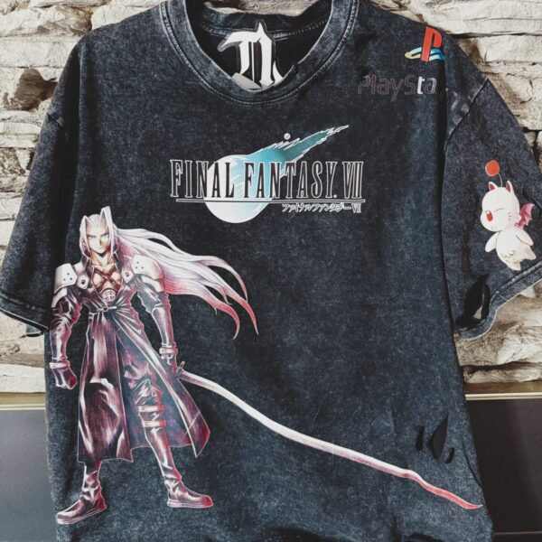 ***SUPER RARE*** 1:1 PS1 FF7 Sephiroth Vintage Distressed Tee