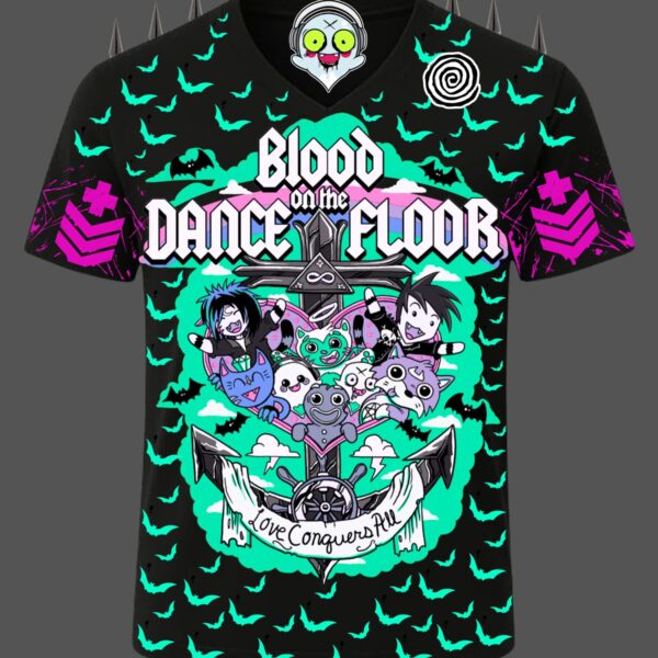 All over print custom spiked BOTDF - I refuse to sink Deep V neck