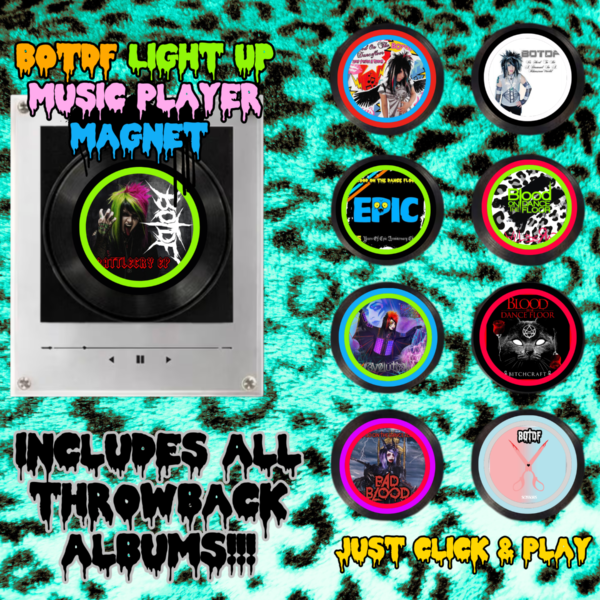 BOTDF LIGHT UP MUSIC PLAYER MAGNET! ( Includes all 9 mini throwback albums )