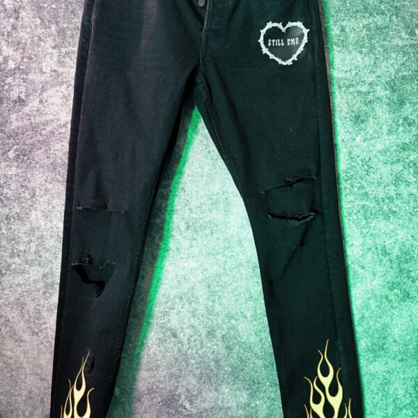 Still emo ripped custom jeans 100% Cotton for ultimate comfort