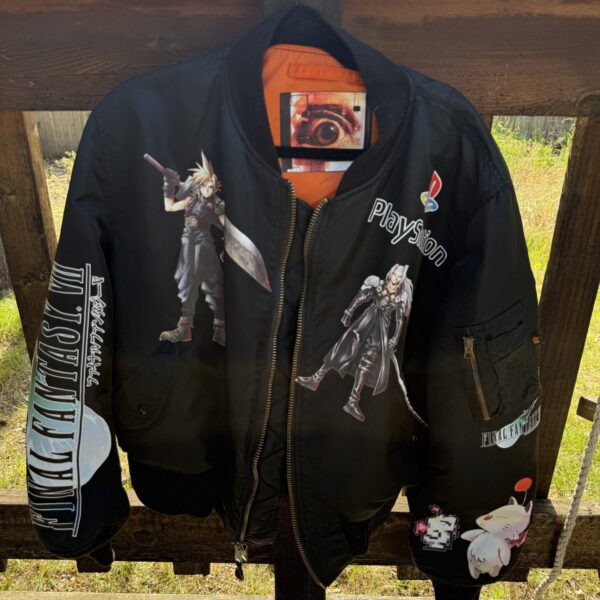 *** SUPER RARE *** FF7 BOMBER JACKET! 1:1 SIZE L-XL