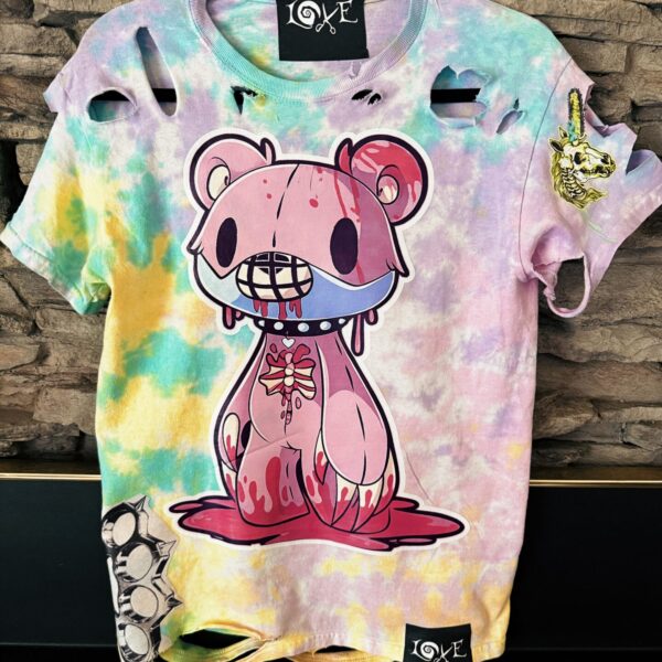Kawaii Nightmare Pastel Tie Dye Distressed Custom Tee S-M 1:1
