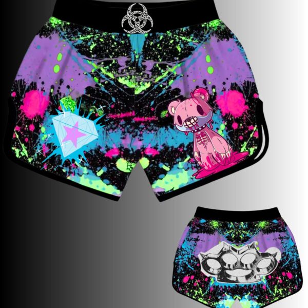Neon Splattered Cozy Gym Shorts! (FREE THROWBACK ALBUM INCLUDED)