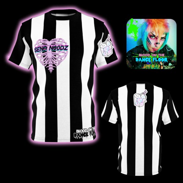 SEND N00DZ Striped All Over Print Shirt! (FREE EPIC IN 3-D PLUS ALL SONG ADVANCE RELEASE)