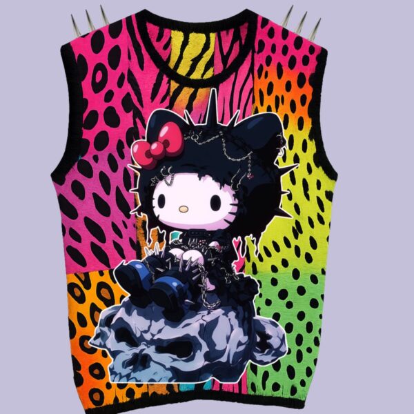 Neon Spiked Hello Nightmare Vest 1:1 (LEAVE SIZE IN NOTES BEFORE CHECKOUT) Free Gift Included