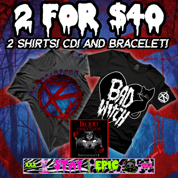 2 For $40 Bitchcraft Duo Pack! (2 Shirts! CD! AND BRACELET)