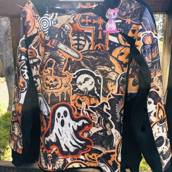Dark Arts - Spiked Distressed Halloween Sweater Size M-L