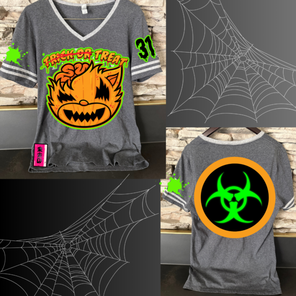 *RARE FIND* TRICK OR TREATS V NECK SHIRT 1:1 Size Small (Free Gift Included)
