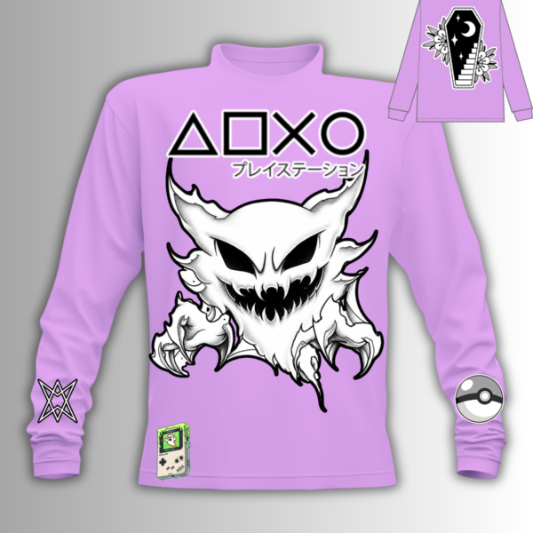 GAME OVER - LILAC LONG SLEEVE COTTON SHIRT! (Free Gift Included)