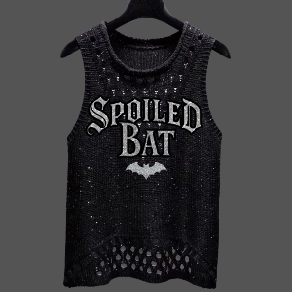 SPOILED BAT Sexy Sequined Sleeveless Round Neck Vest (FREE GIFT INCLUDED)