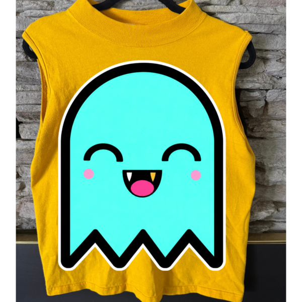 *RARE FIND* Super Ghost Yellow Cotton Shirt Sleeveless Size L-XL 1:1 (FREE GIFT INCLUDED)