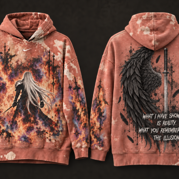 1:1 DARK ANGEL BLEACHED DISTRESSED HOODIE SIZE M-L