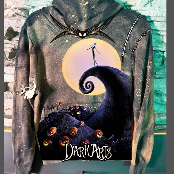 1:1 Dark Arts -Star Bleached Halloween Hoodie S-M