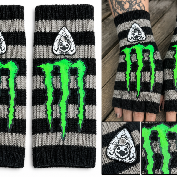 The Dark Arts – Toxic Monster Gothic Fingerless Arm Warmers