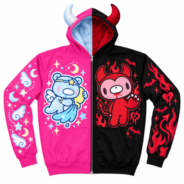 Limited Edition! Sweet Like Sin Black Pink Cotton Split Hoodie